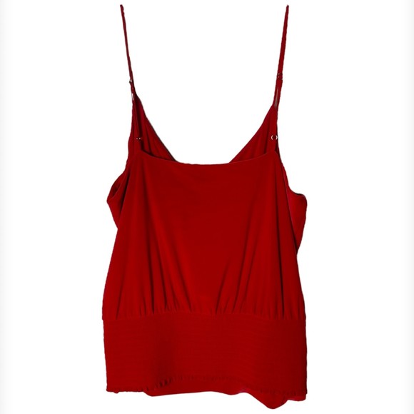 White House Black Market Red sleeveless camisole with button details medium - Picture 2 of 3